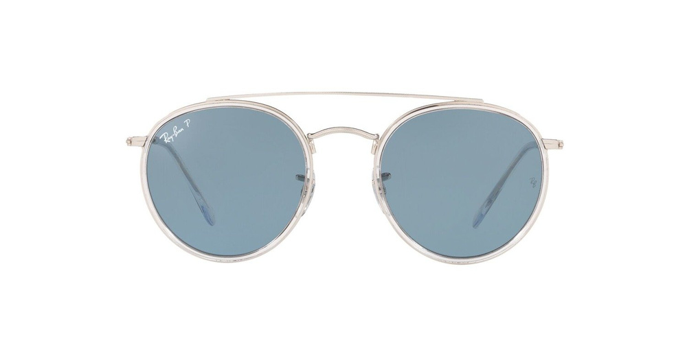 Ray-Ban Okulary przeciwsłoneczne z polaryzacją ROUND DOUBLE BRIDGE RB3647N-003/02