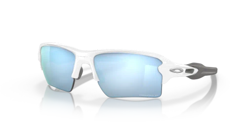 Oakley FLAK 2.0 XL Polished White/Prizm Deep Water Polarized OO9188-82