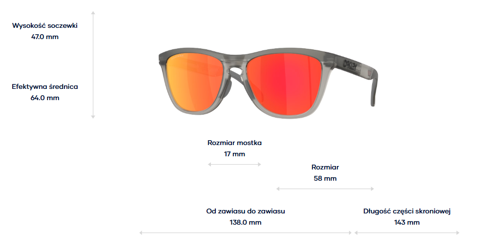 Oakley Okulary przeciwsłoneczne Frogskins Range XL Matte Grey Smoke/Grey Ink / Prizm Ruby OO9503-01