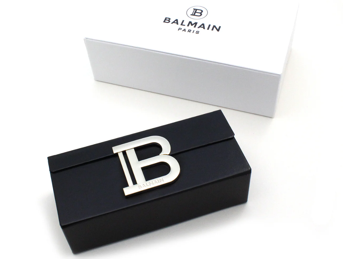 Balmain BPS-104A Gold-tone and black metal O.R. sunglasses