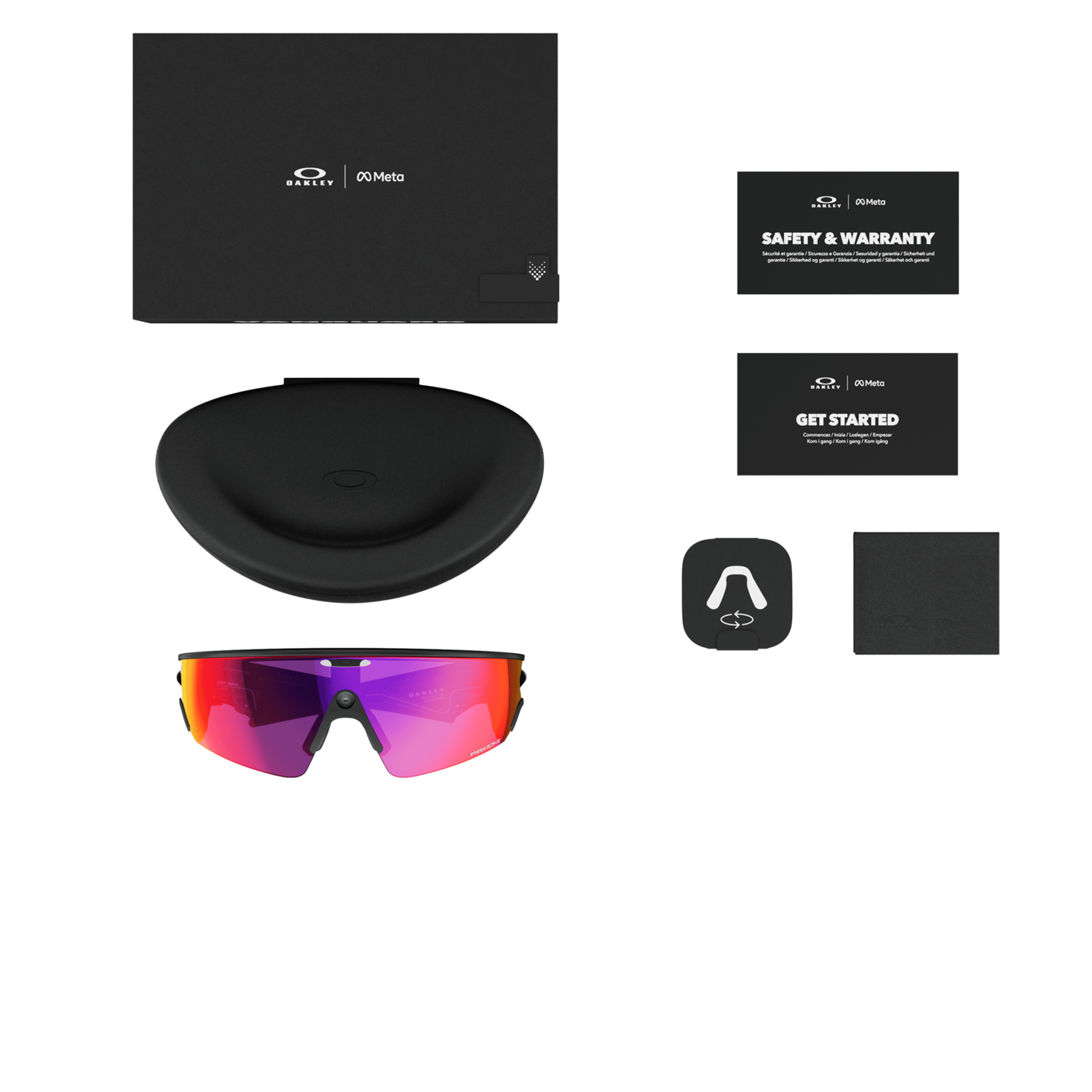 Oakley Meta Vanguard Black Frame / Prizm Road - sportowe okulary Meta AI z kamerą OW8001-01