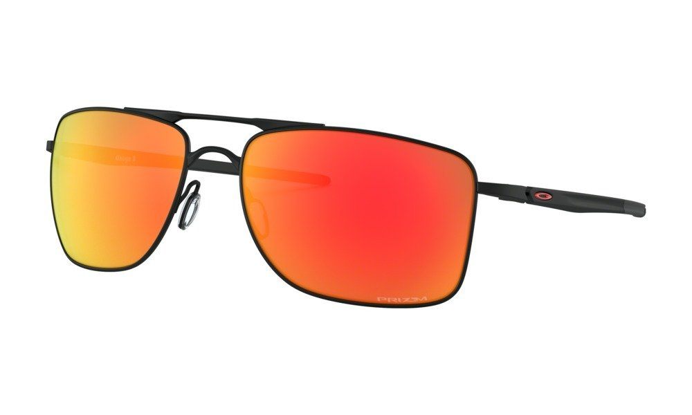 Oakley Sunglasses GAUGE 8 Matte Black/Prizm Ruby OO4124-13