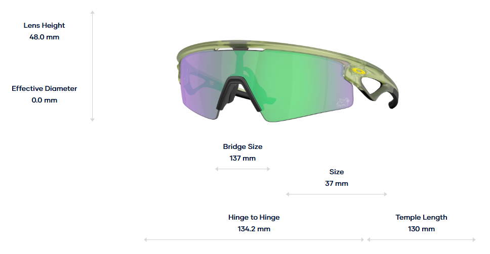 Oakley Okulary przeciwsłoneczne SPHAERA STRIKE Tour De France™ Matte Fern / Prizm Road Jade OO9531-09