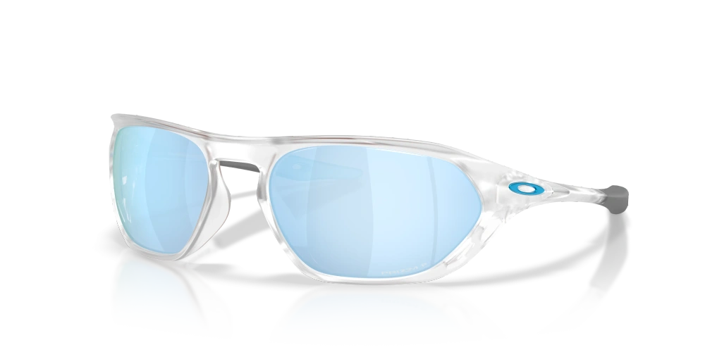 Oakley Sunglasses CAGE JACKET Matte Clear/Prizm Deep Water Polarized OO9537-02