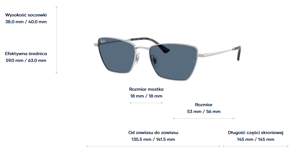 Ray-Ban Okulary przeciwsłoneczne DREA RB3783-003/80
