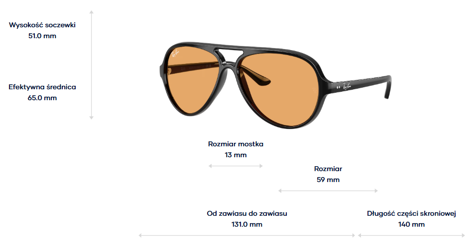 Ray-Ban Okulary przeciwsłoneczne CATS 5000 RB4125-601/33