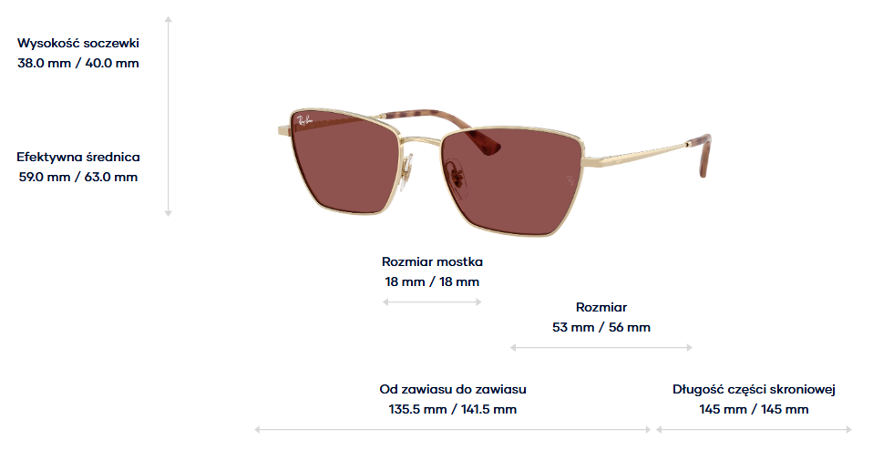Ray-Ban Okulary przeciwsłoneczne DREA RB3783-921375