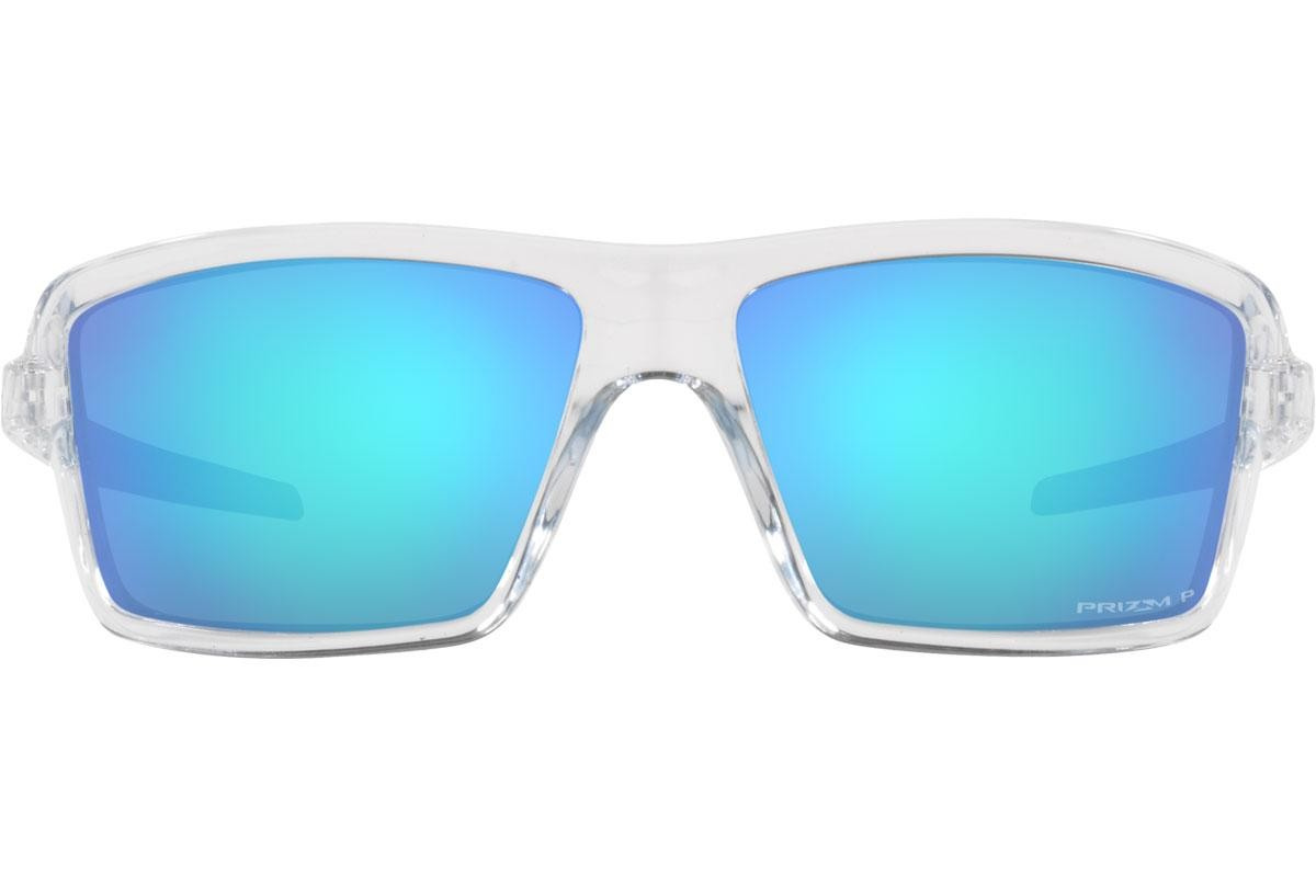 Oakley Sunglasses CABLES OO9129-05 Polished Clear, Prizm Sapphire Polarized