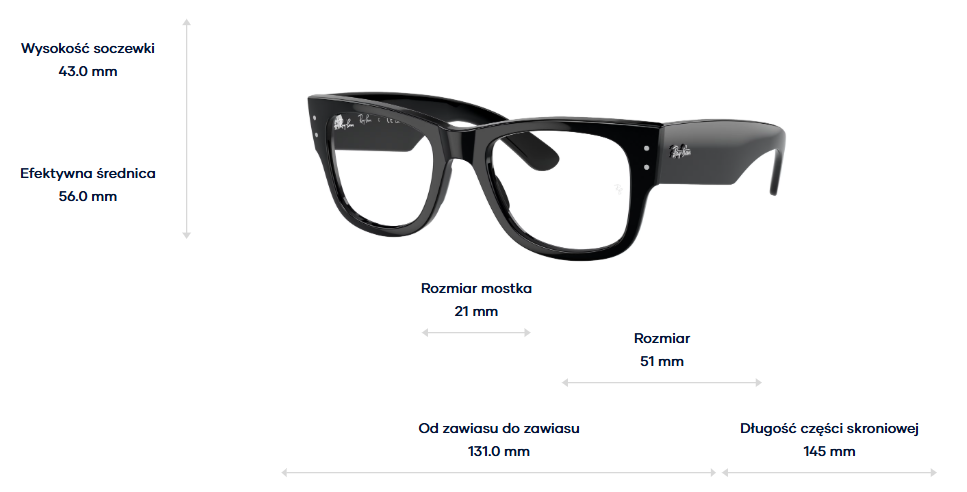 Ray-Ban Okulary korekcyjne MEGA WAYFARER RX0840V-2000