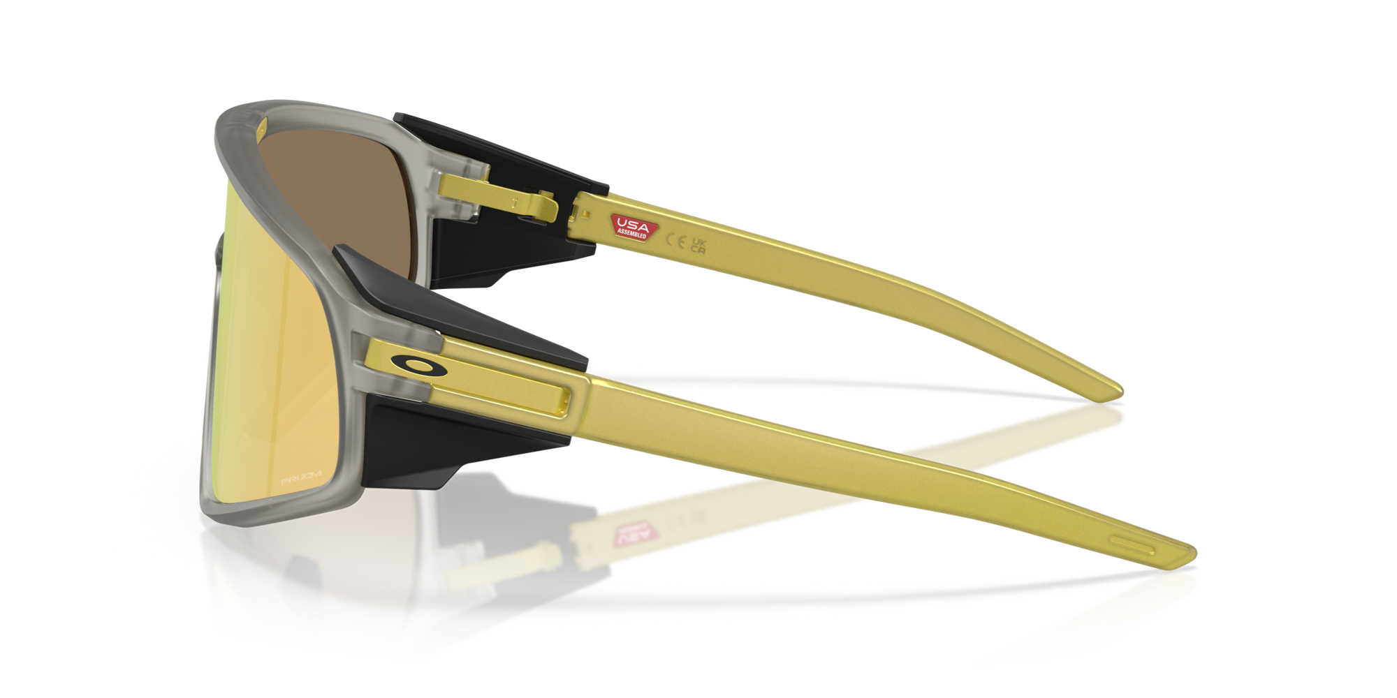 Oakley Okulary przeciwsłoneczne Latch Panel Matte Grey Ink / Prizm 24k OO9404-24