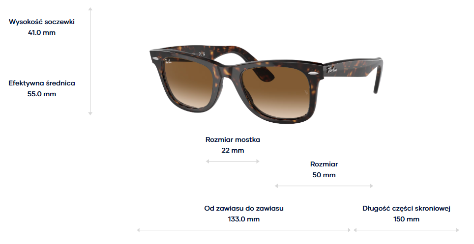 Ray-Ban Okulary przeciwsłoneczne WAYFARER RB2140-902/51