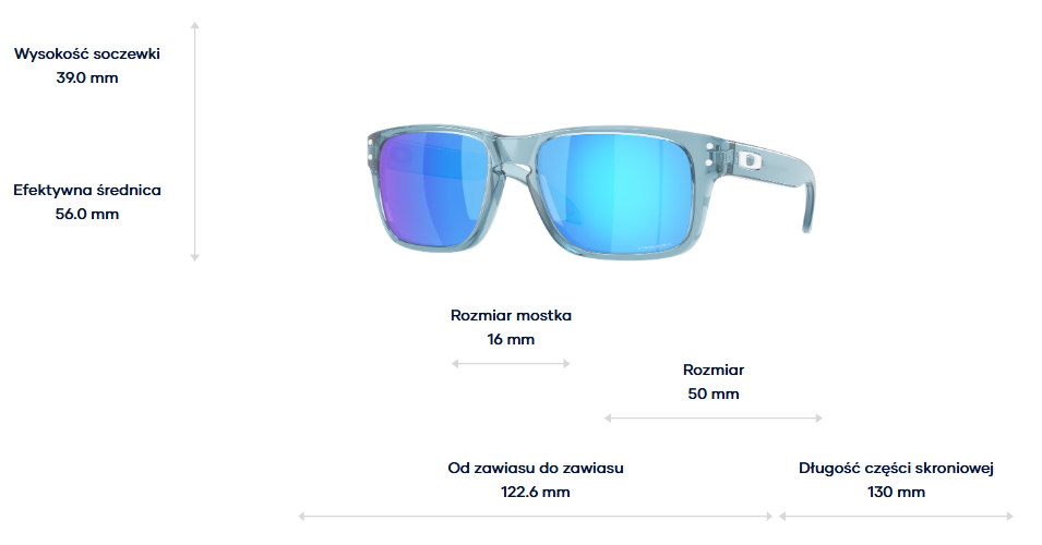 Oakley Okulary przeciwsłoneczne Dziecięce HOLBROOK XXS Transparent Stonewash / Prizm Sapphire OJ9014-02