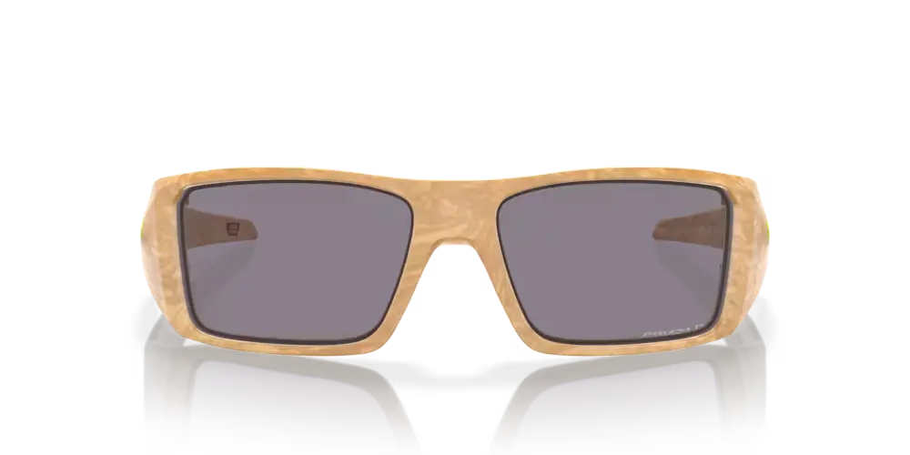 Oakley Sunglasses HELIOSTAT Coalesce Collection Matte Stone Desert Tan / Prizm Grey Polarized OO9231-17