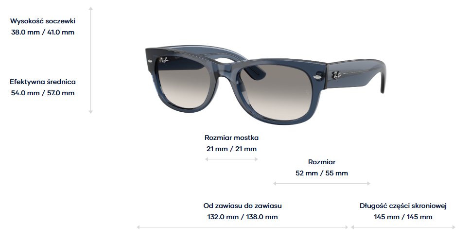 Ray-Ban Okulary przeciwsłoneczne MEGA WAYFARER II RB0832S-684532