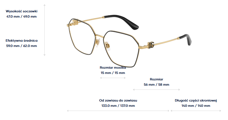 Dolce & Gabbana Okulary korekcyjne DG1366-1334