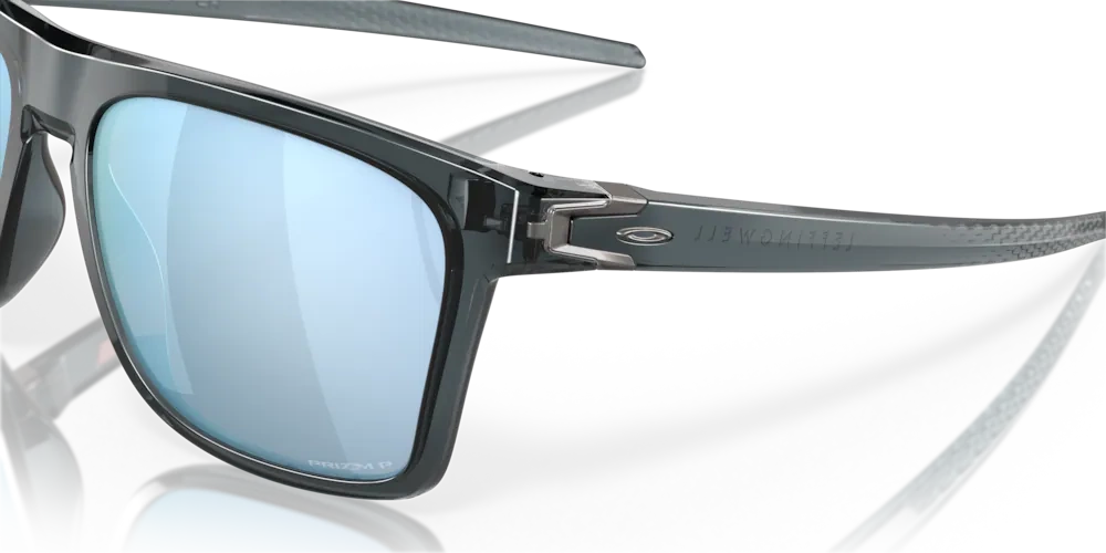 Oakley Sunglasses LEFFINGWELL Crystal Black, Prizm Deep Water Polarized OO9100-05
