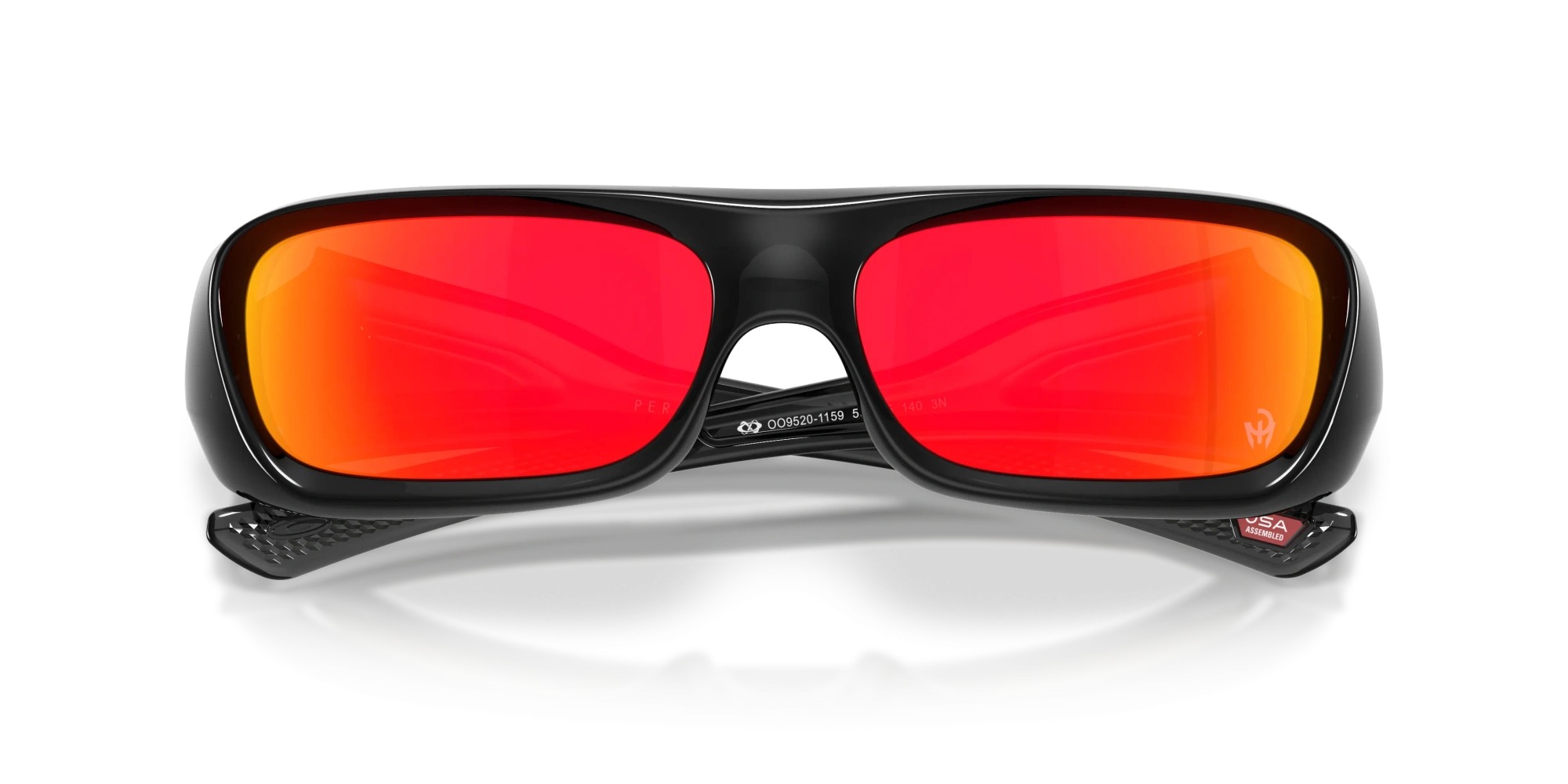 Oakley Sunglasses PERMIAN Patrick Mahomes II Collection Black Ink/Prizm Ruby OO9520-11