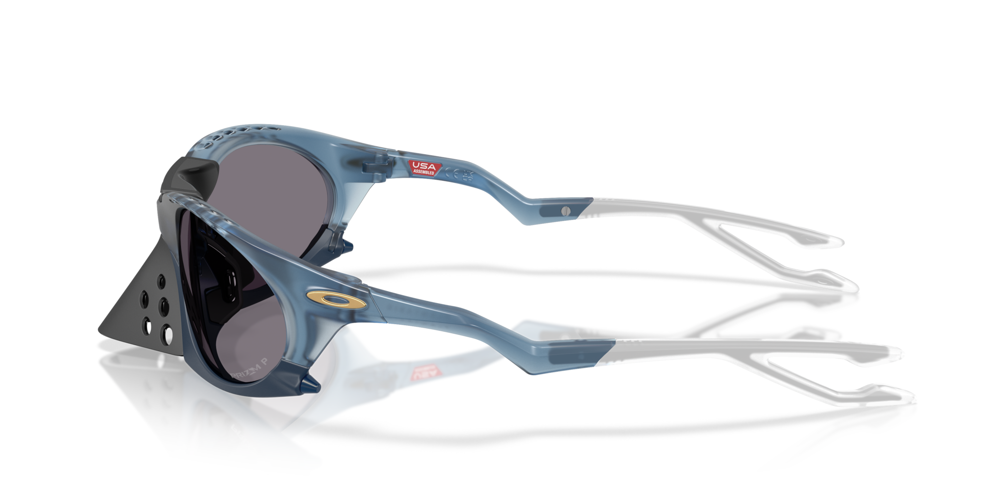 Oakley Okulary przeciwsłoneczne PLANTARIS Matt Transparent Abyss / Prizm Grey Polarized OO9437-09