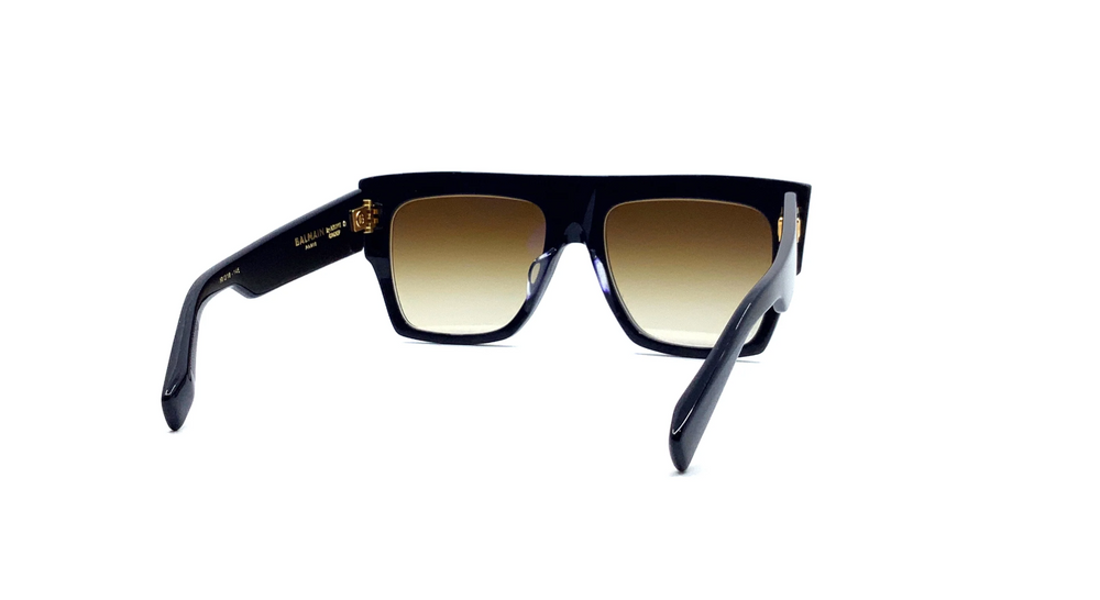 Balmain BPS-100A Black and gold-tone acetate B-I sunglasses