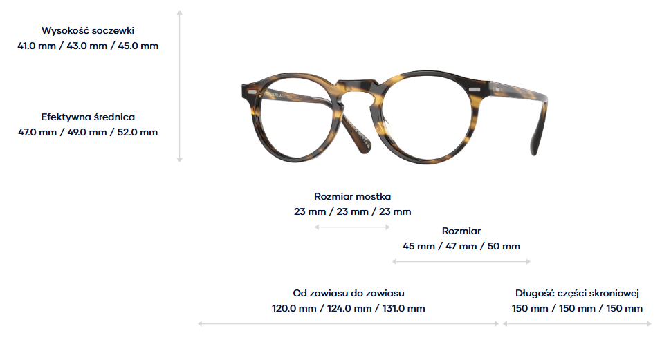OLIVER PEOPLES Okulary Korekcyjne GREGORY PECK OV5186-1003