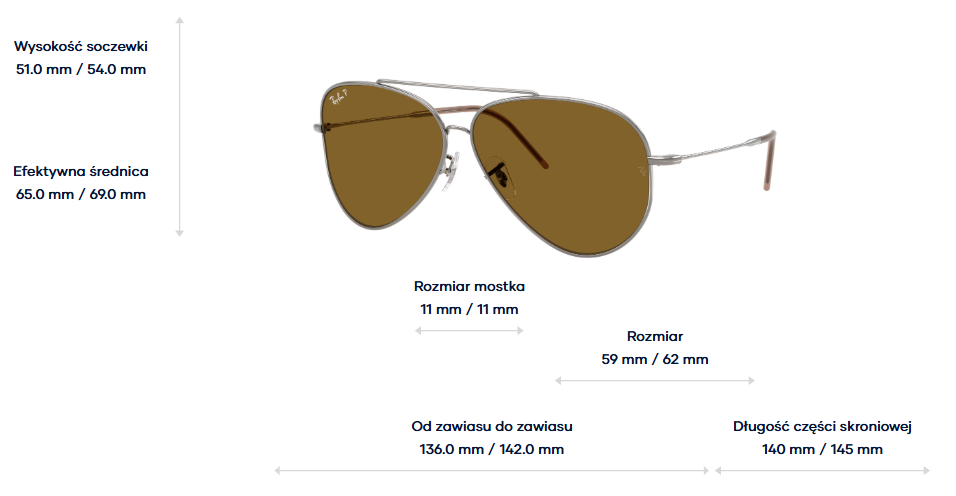 Ray-Ban Okulary przeciwsłoneczne AVIATOR REVERSE RBR0101S-004/83