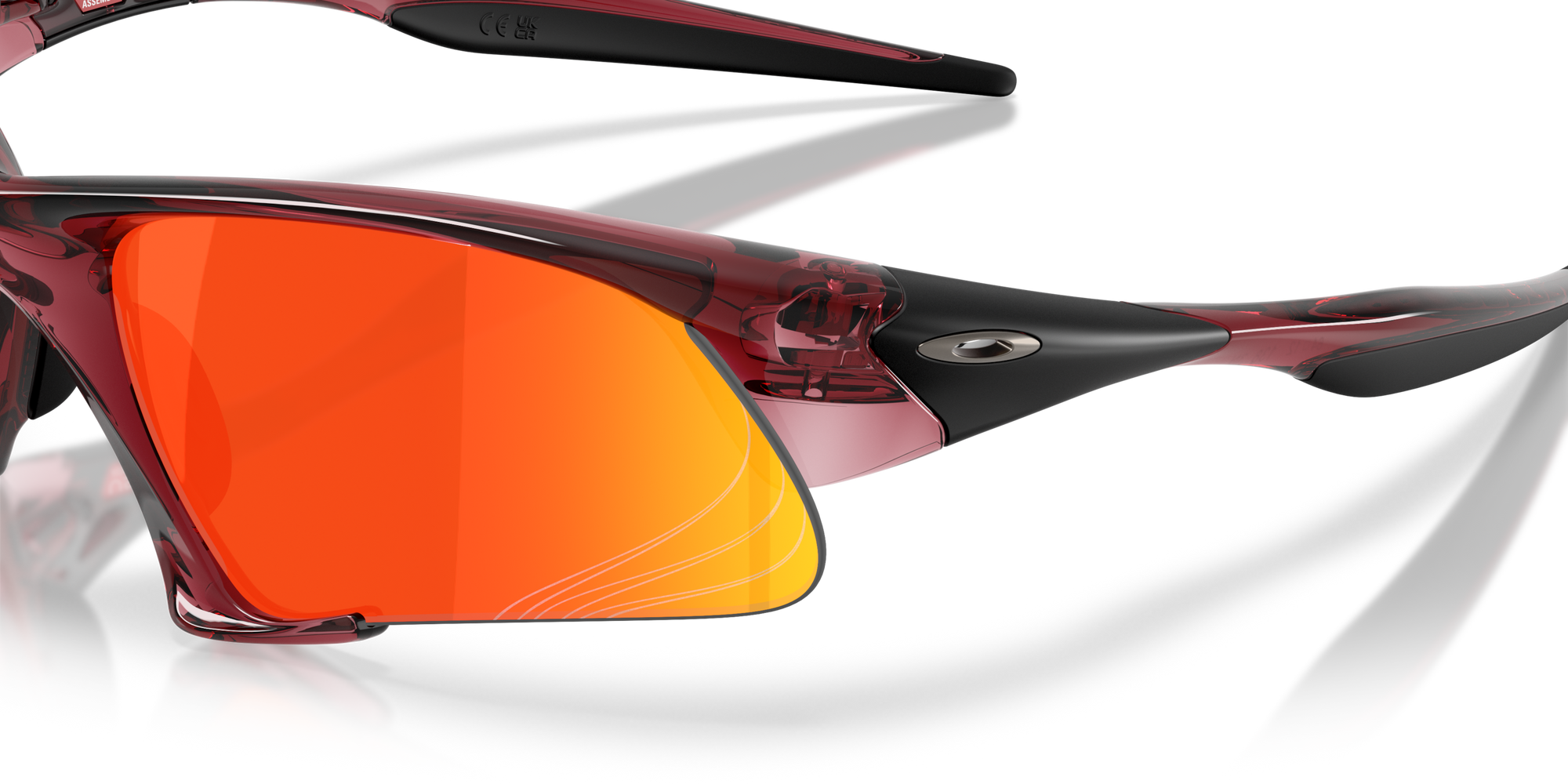 Oakley Sunglasses SUTURE JACKET Basecamp Collection Transparent Iron Red/Prizm Ruby OO9532-12