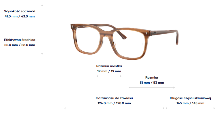 Ray-Ban Vista Okulary korekcyjne RX5446-8455