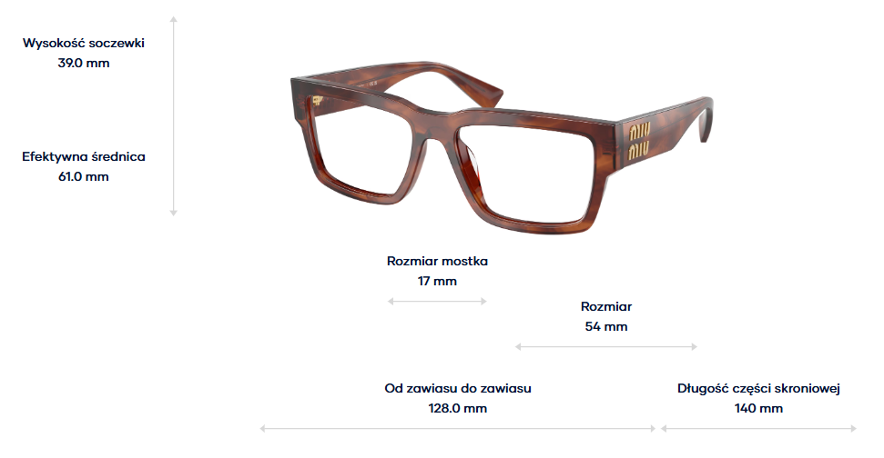 Miu Miu Okulary korekcyjne MU 02XV-26E1O1