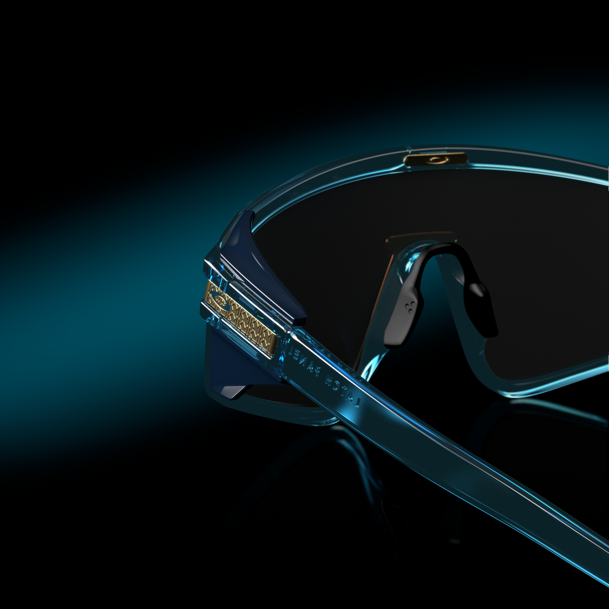 Oakley Okulary przeciwsłoneczne LATCH PANEL Transparent Stonewash / Prizm Tungsten OO9404-08