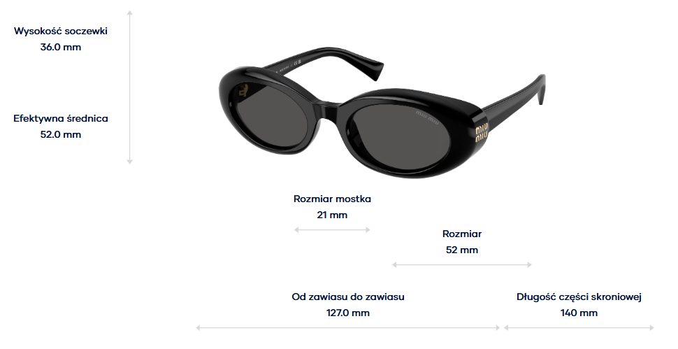 Miu Miu Okulary przeciwsłoneczne MU B09S-16K08Z