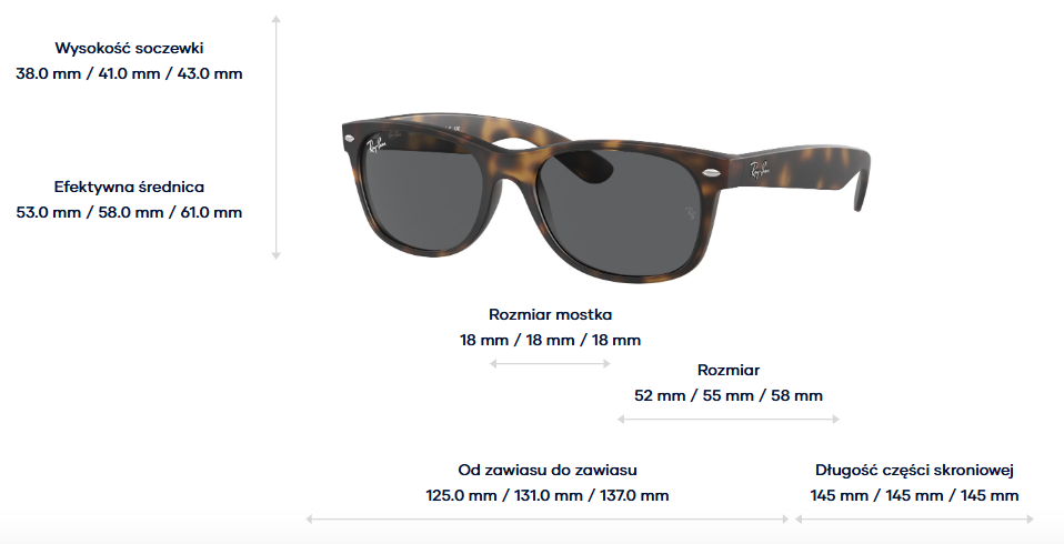 Ray-Ban Sunglasses NEW WAYFARER RB2132-865/B1