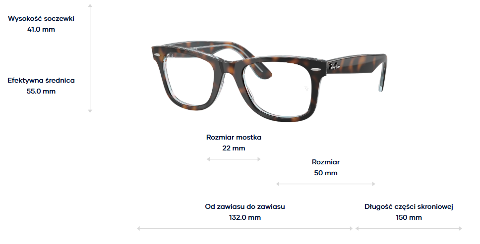 Ray-Ban Vista Okulary korekcyjne Wayfarer Ease RX4340V-8401