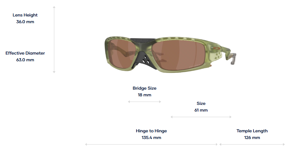 Oakley Okulary przeciwsłoneczne PLANTARIS SQ Transparent Fern / Prizm Tungsten OO9529-04