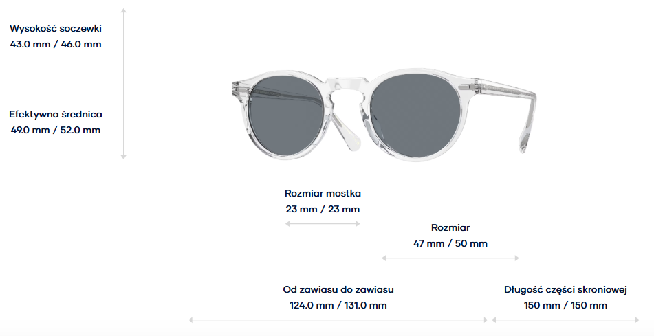 OLIVER PEOPLES Okulary Przeciwsłoneczne GREGORY PECK SUN OV5217S-1101/R8