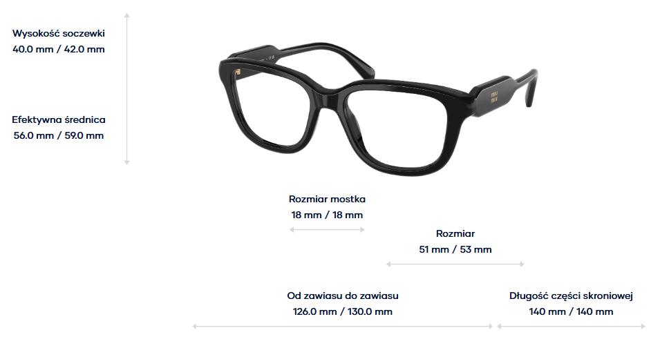 Miu Miu Optical frame MU 02ZV-16K1O1