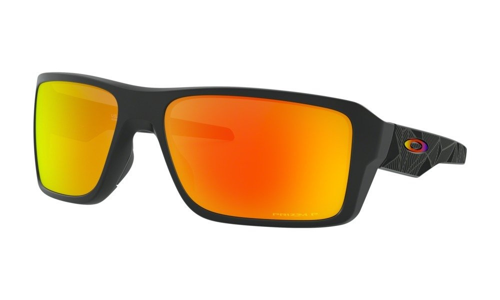 Oakley Okulary przeciwsłoneczne DOUBLE EDGE Matte Black Prizmatic/Prizm Ruby Polarized OO9380-23