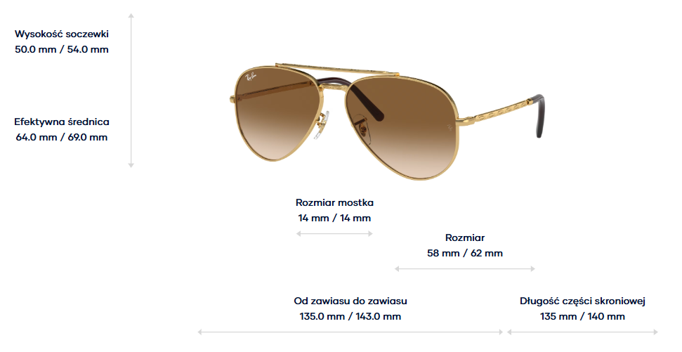 Ray-Ban Okulary przeciwsłoneczne New Aviator RB3625-001/51