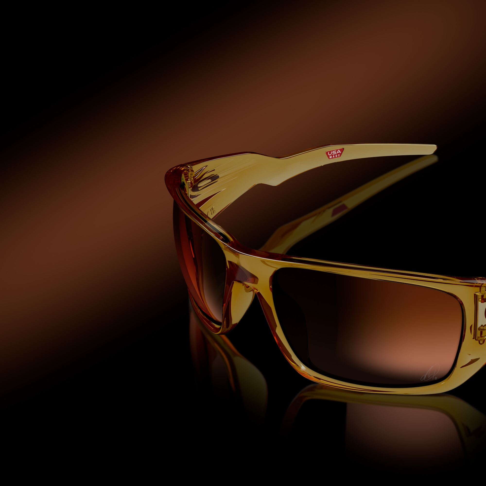 Oakley Okulary przeciwsłoneczne Alexia Putellas MASSETER Translucent light curry / Prizm brown gradient OO9486-08