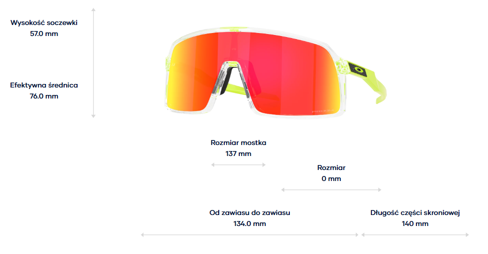 Oakley Okulary przeciwsłoneczne SUTRO Clear / Prizm Ruby OO9406-D2