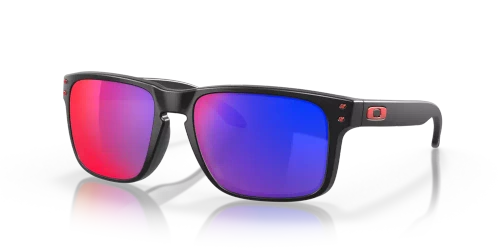 Oakley Sunglasses  HOLBROOK Matte Black/Positive Red Iridium OO9102-36