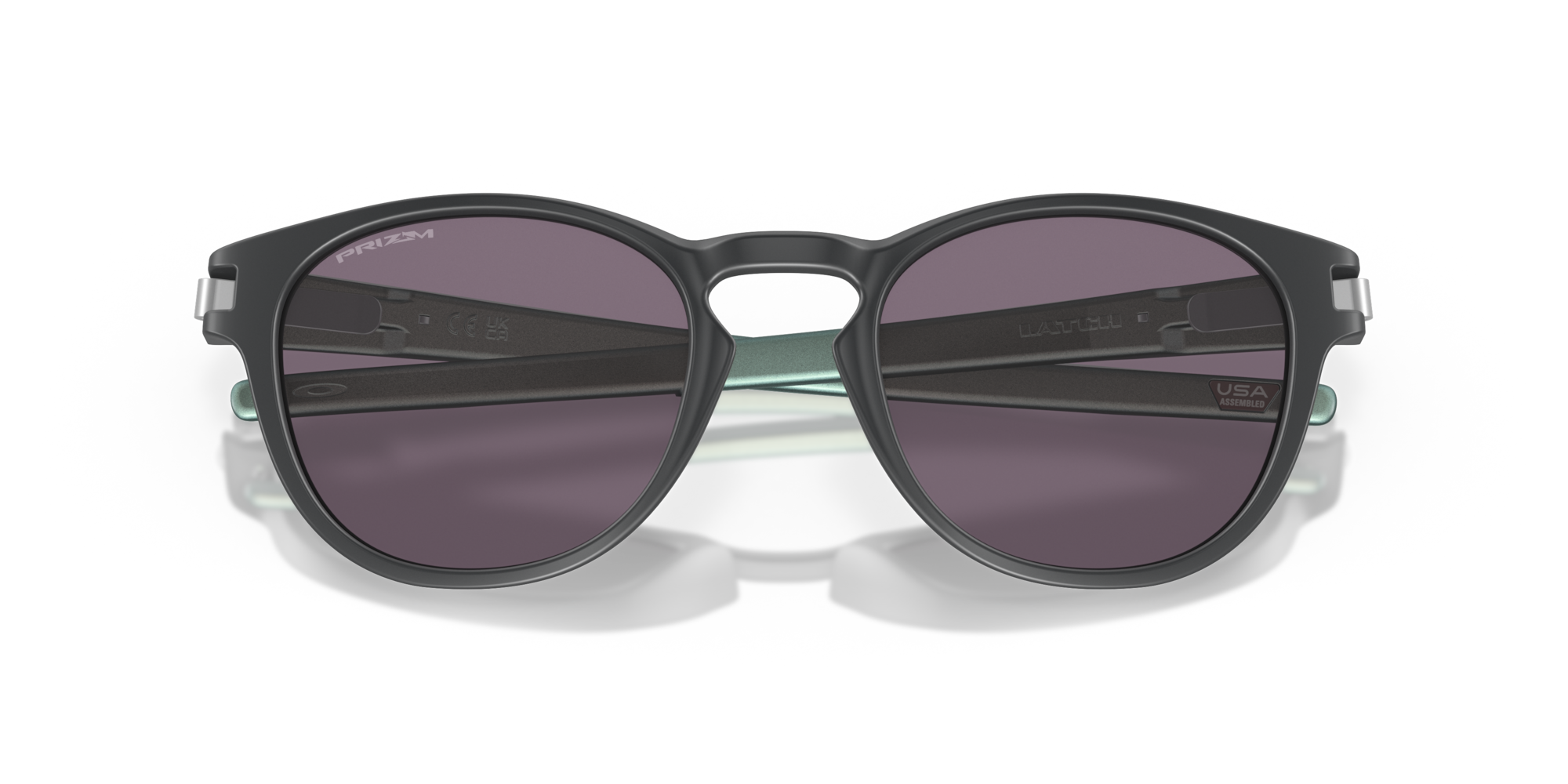 Oakley Okulary przeciwsłoneczne Latch Matte Carbon, Prizm Grey OO9265-62