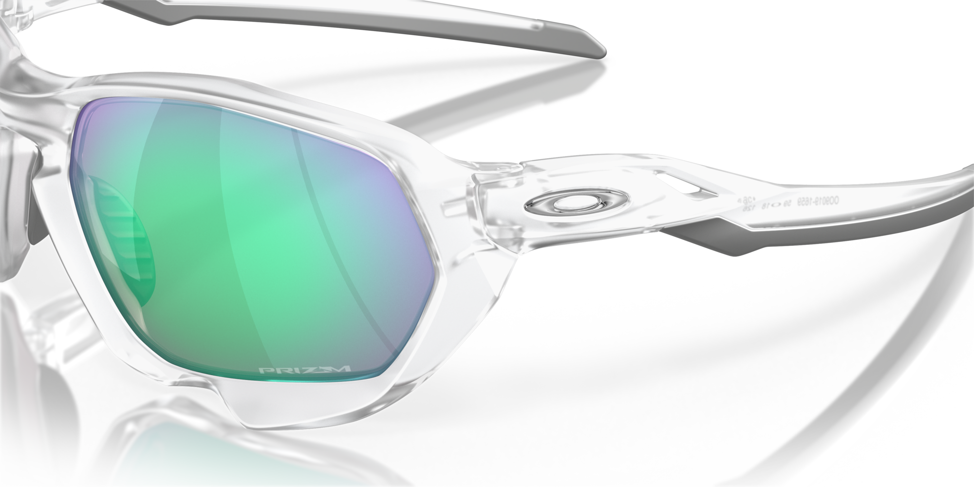 Oakley Sunglasses PLAZMA Matte Clear / Prizm Road Jade OO9019-16