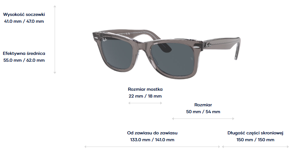 Ray-Ban Okulary przeciwsłoneczne WAYFARER RB2140-1355R5
