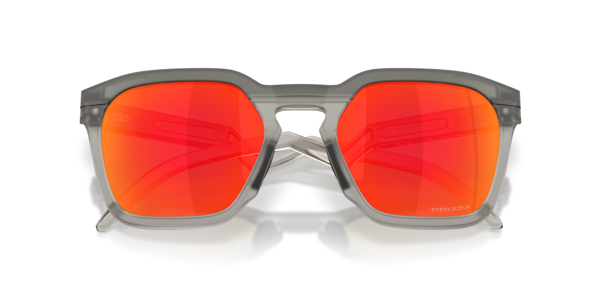 Oakley Okulary przeciwsłoneczne HSTN SQ Matte Grey Smoke / Prizm Ruby OO9533-02