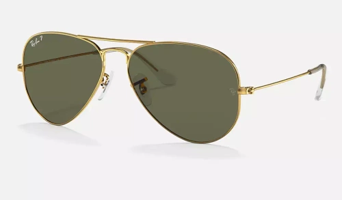 Ray-Ban Okulary przeciwsłoneczne z polaryzacją AVIATOR LARGE METAL RB3025 - 001/58