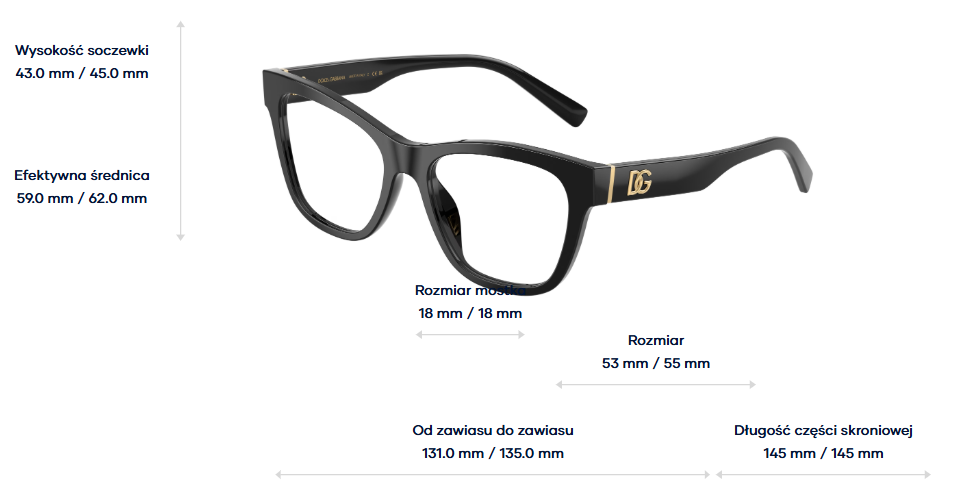 Dolce & Gabbana Okulary korekcyjne DG3430-501