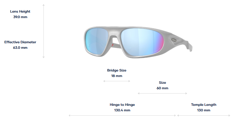 Oakley Okulary przeciwsłoneczne NEOFORMA X-Silver / Prizm Deep Water Polarized OO9528-07