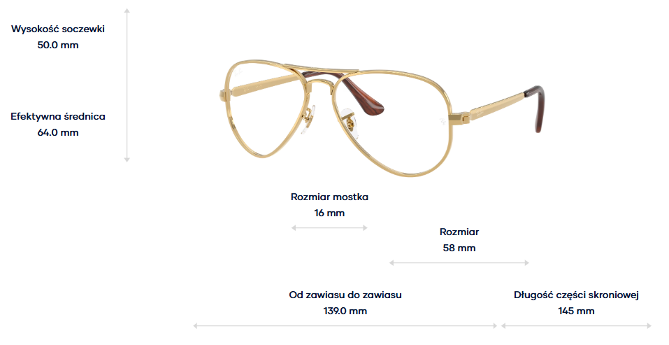 Ray-Ban Vista Optical frame Aviator Max RX3925V-2500