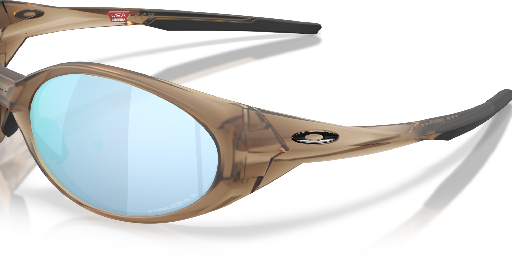 Oakley Sunglasses EYEJACKET REDUX Matte Brown Smoke/Prizm Deep Water Polarized OO9438-45