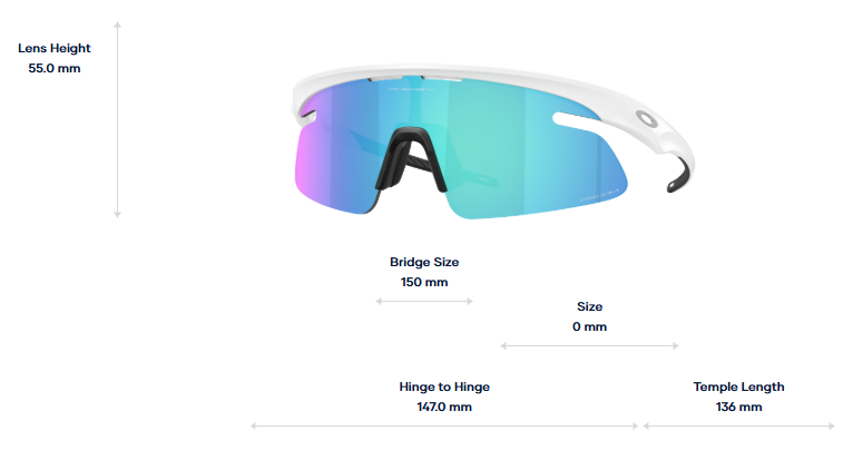 Oakley Okulary przeciwsłoneczne RSLV LITE Matte White / Prizm Sapphire OO9527D-04